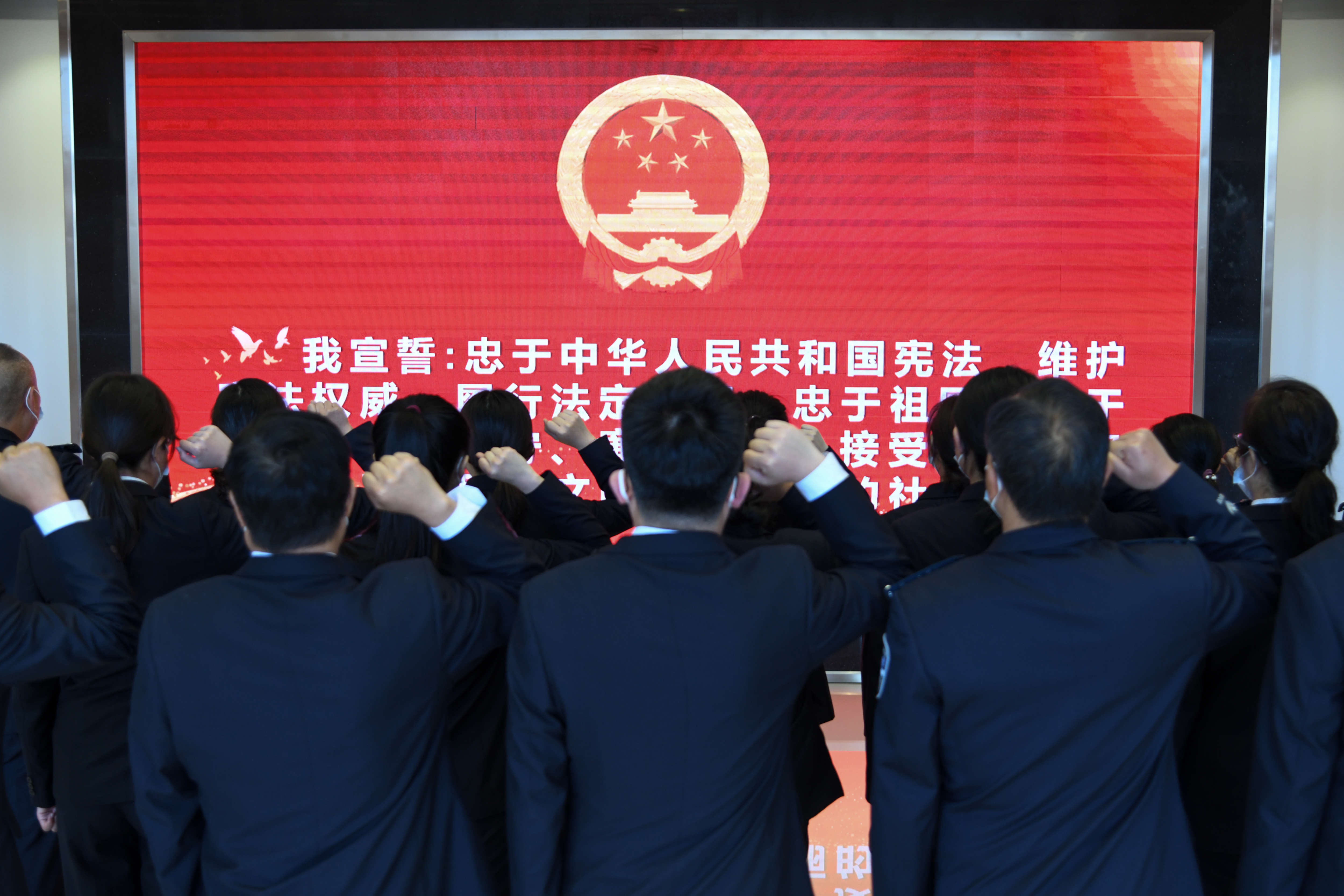 今天,我们向宪法宣誓!